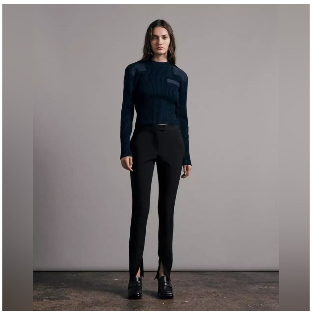 New! Rag & Bone Rebecca Zip Vent Black Skinny Trouser Pants‎ Sz 0 $350